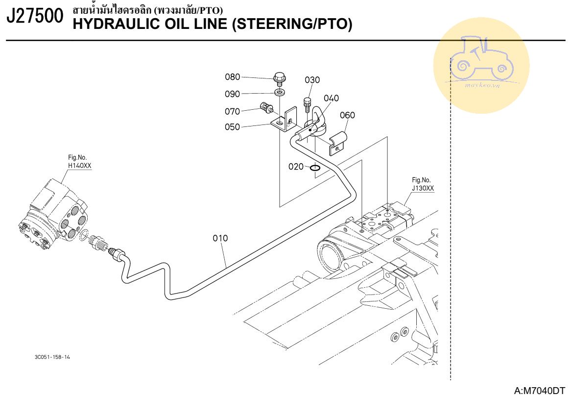 Ống dẫn thuỷ lực trợ lái - PTO